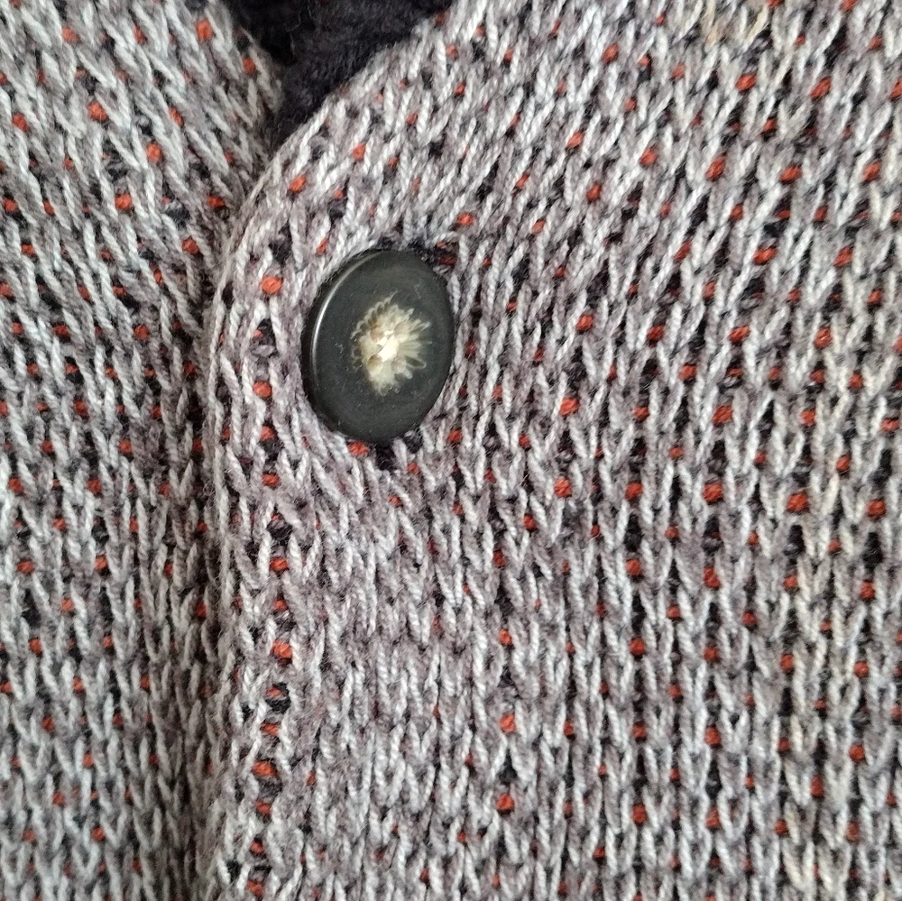 Urban Outfitters Men's Grey Black Southwestern Aztec Fox Grandpa Sweater Medium - Picture 13 of 16